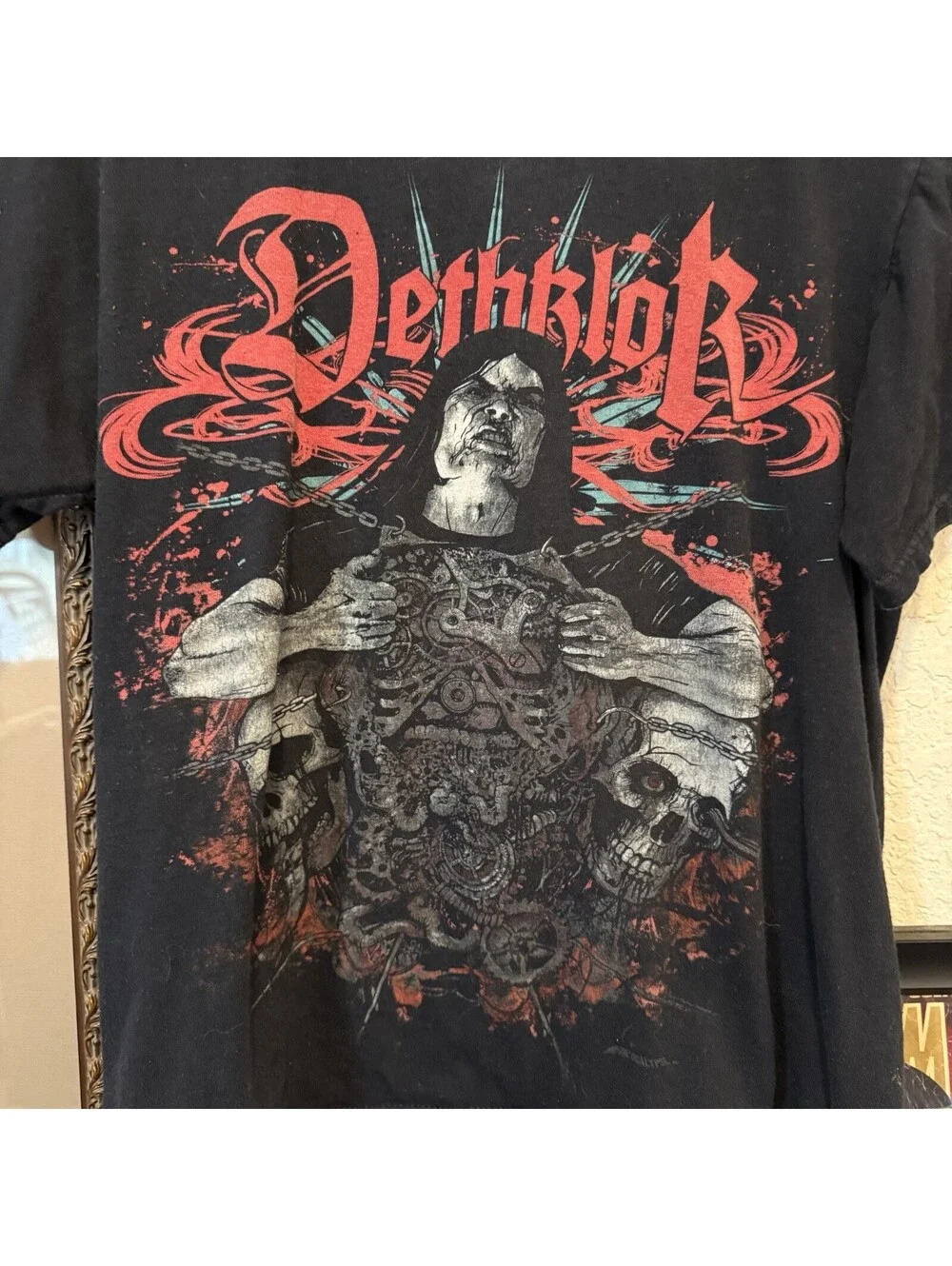Vintage 2009 RARE Metalocalypse Dethklok Adult Swim Tour Shirt Black Mens Small